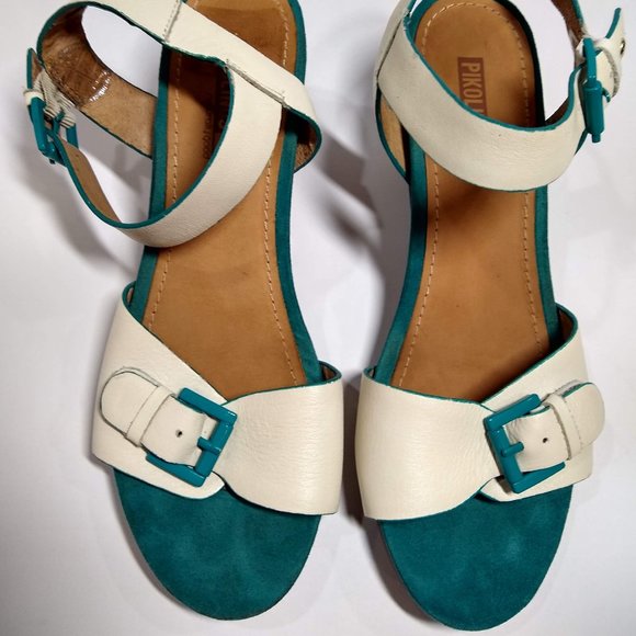 Pikolinos two-tone heels sandals Size 39 - Picture 3 of 6